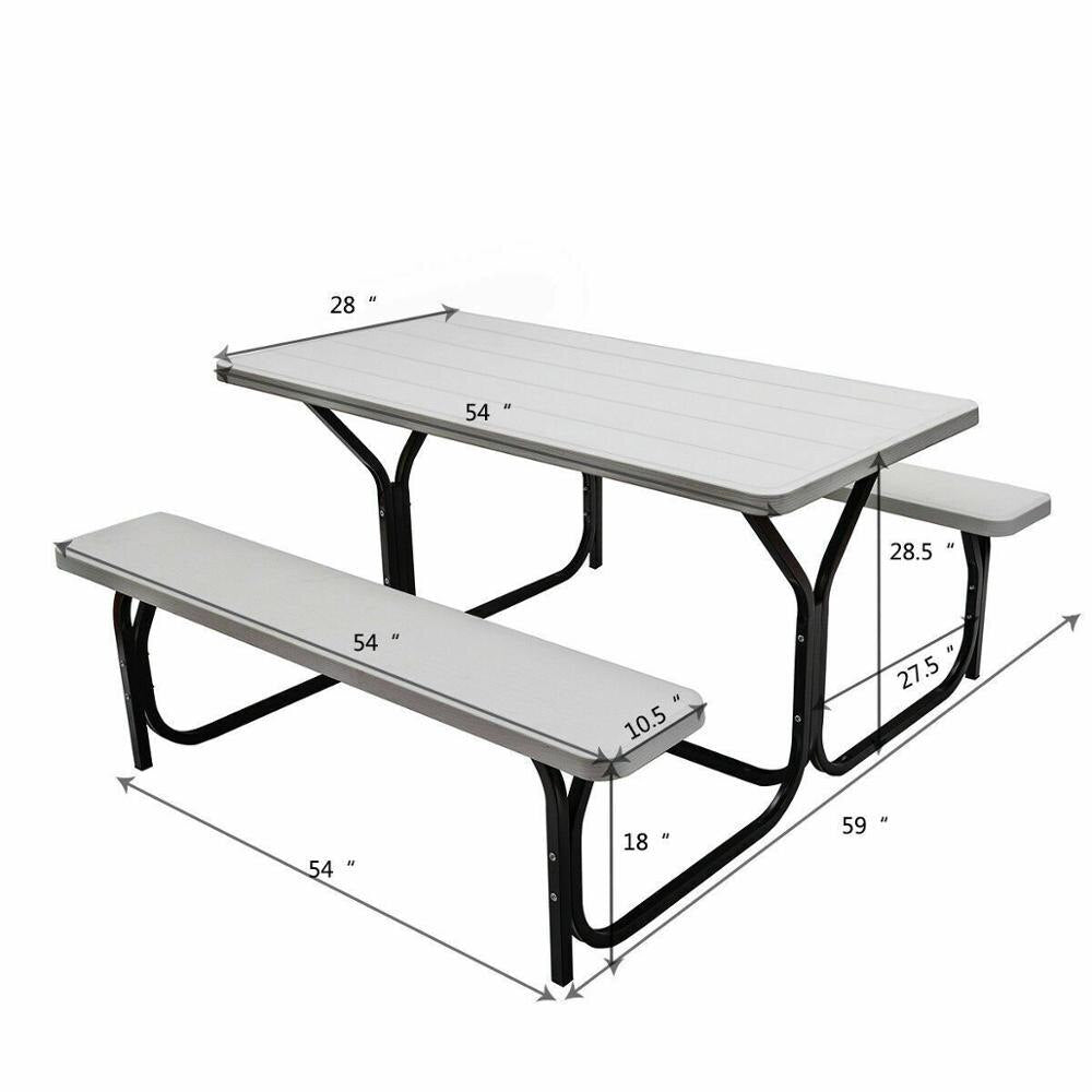 Picnic Table Bench Set Outdoor Backyard Patio Garden Party Dining All Weather OP3499