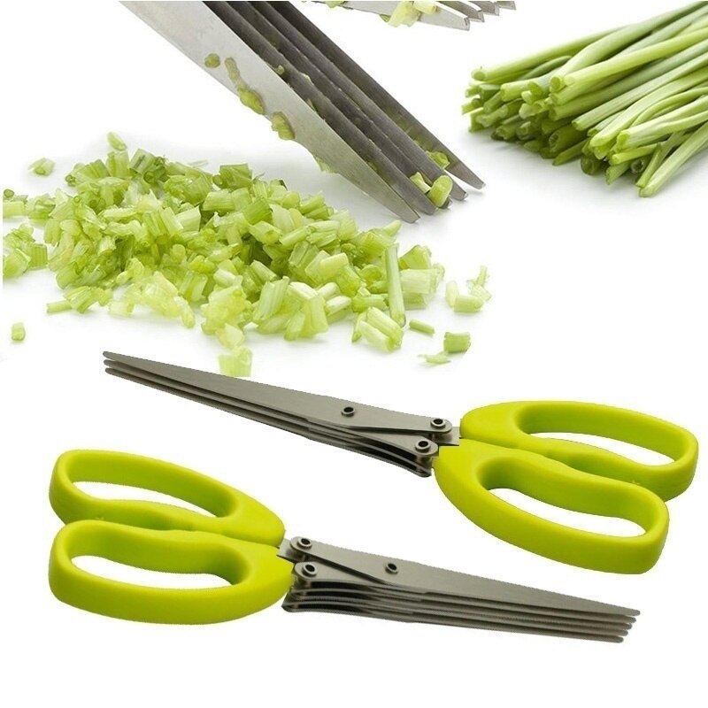 Muti-Layers Kitchen Scissors Stainless Steel Vegetable Cutter