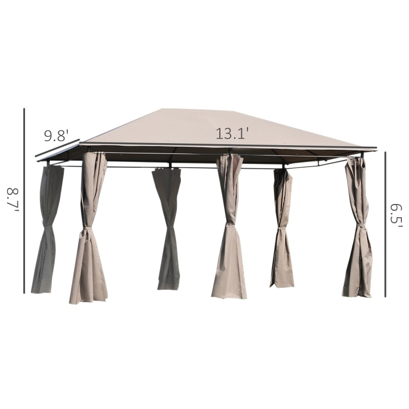 13'x 10' Outdoor Patio Gazebo Garden Pavilion