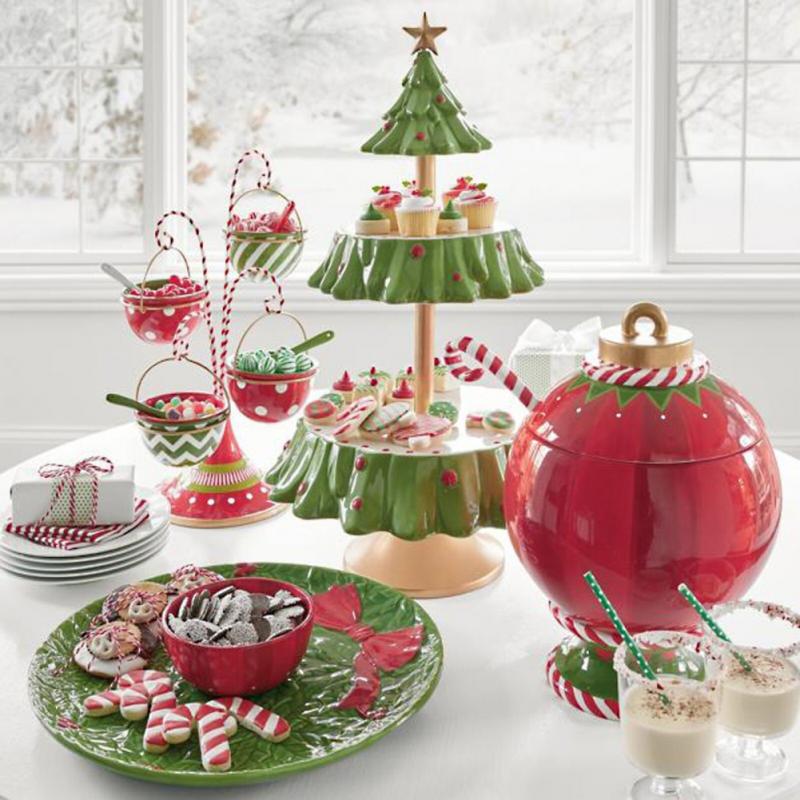 Snack Rack Christmas Tree Dessert Candy Plate Snack Tray