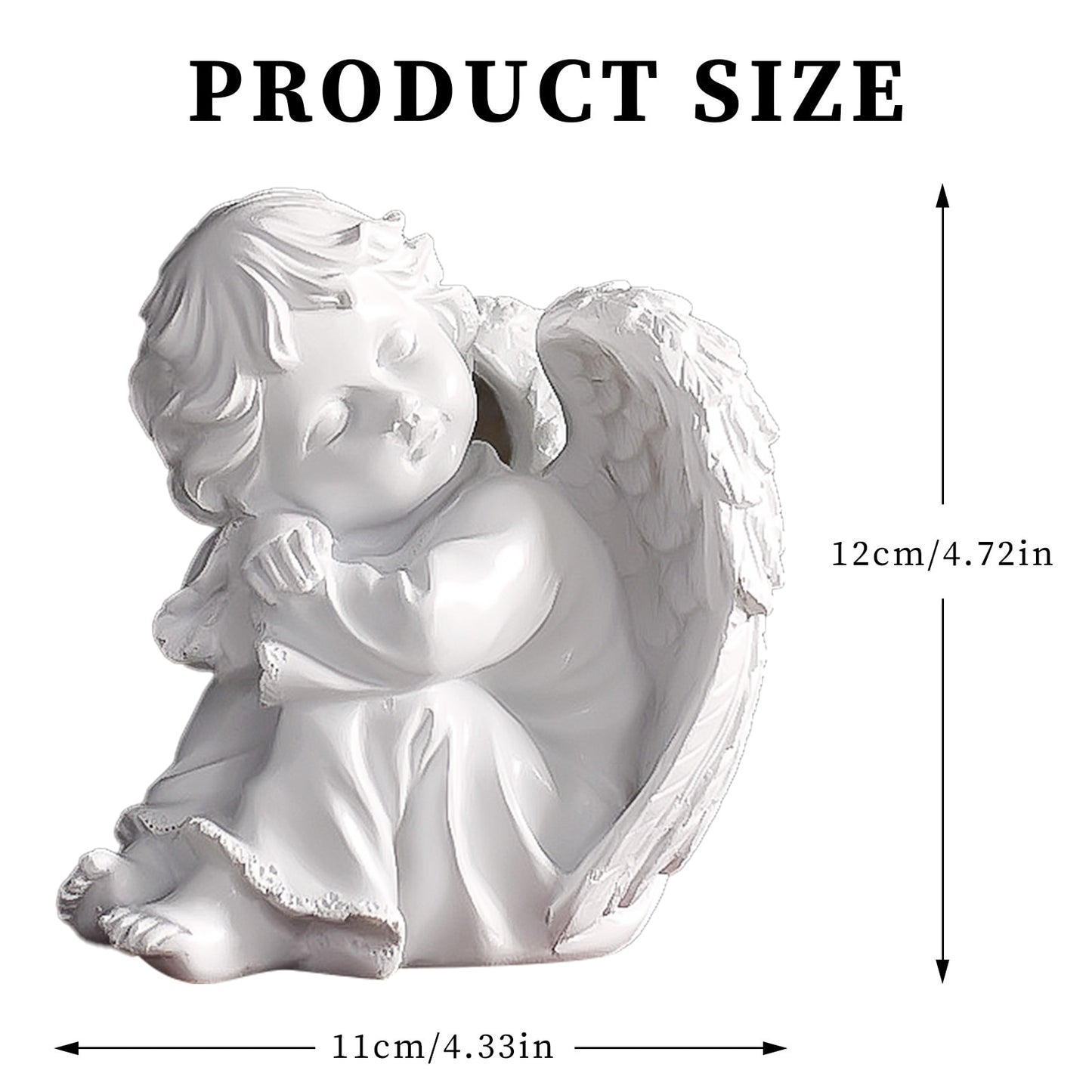 Cute Resin Fairy Girl Angel Figurine Peaceful Prayer Sculpture