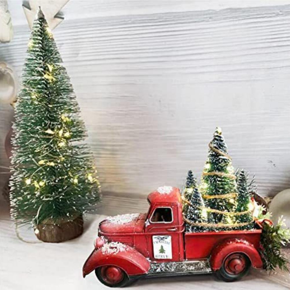 Truck Car Model 1 Set Beautiful Anti-deform Exquisite  Red Truck Christmas Decoration for Christmas