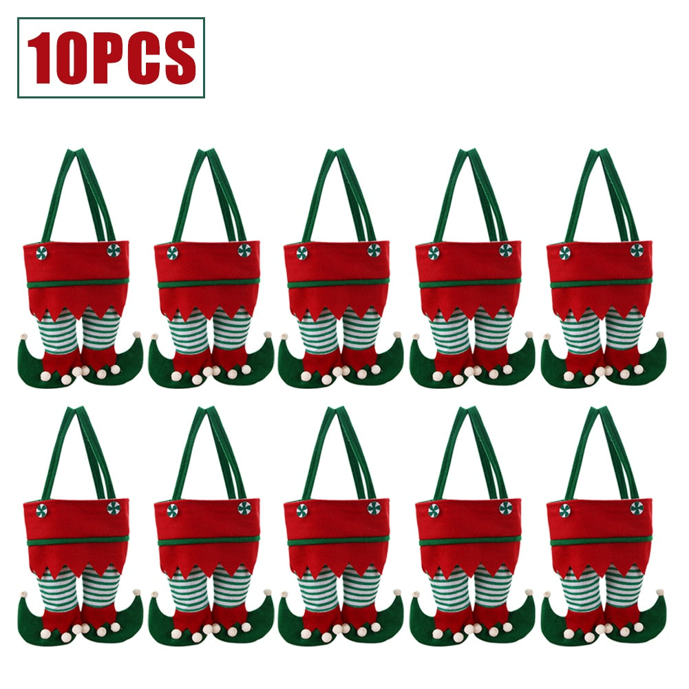 Christmas Elf Candy Bags Velvet Bags Santa Claus Pants