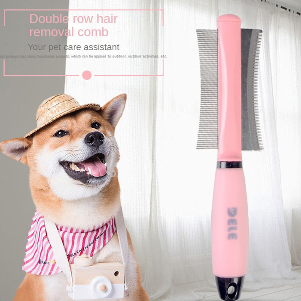 Pet Hair Combs Cat Dog Hair Remover Double-sided Easy Intimate Deshedding