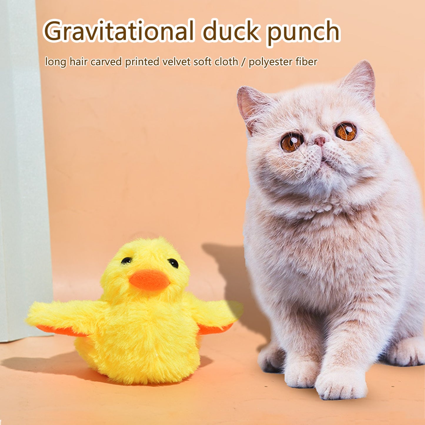 Plush Duck Toy Cat Interactive Chasing Toys