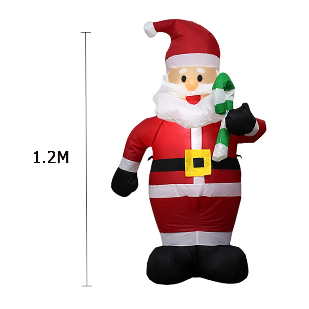 1.2-2.1m High Christmas Santa Claus Inflatable 3D Cartoon