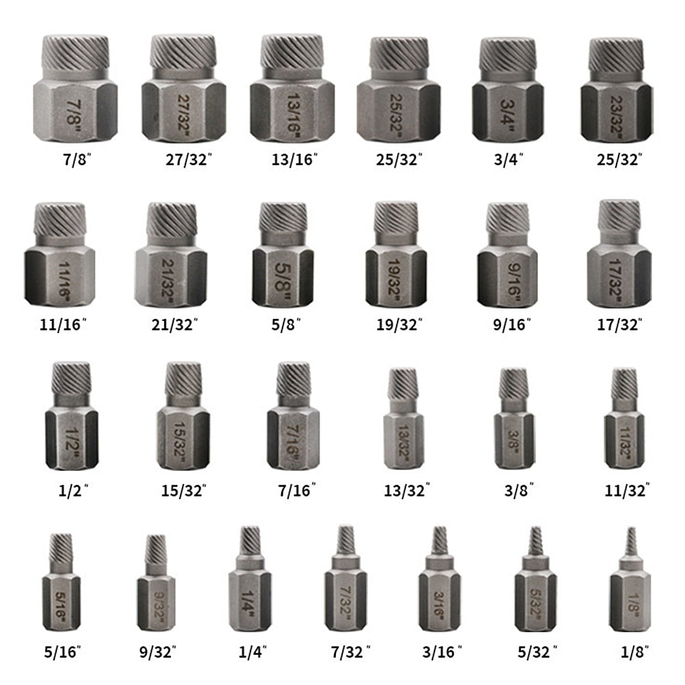 10/26pcs Screw and Bolt Extractor Drill Set