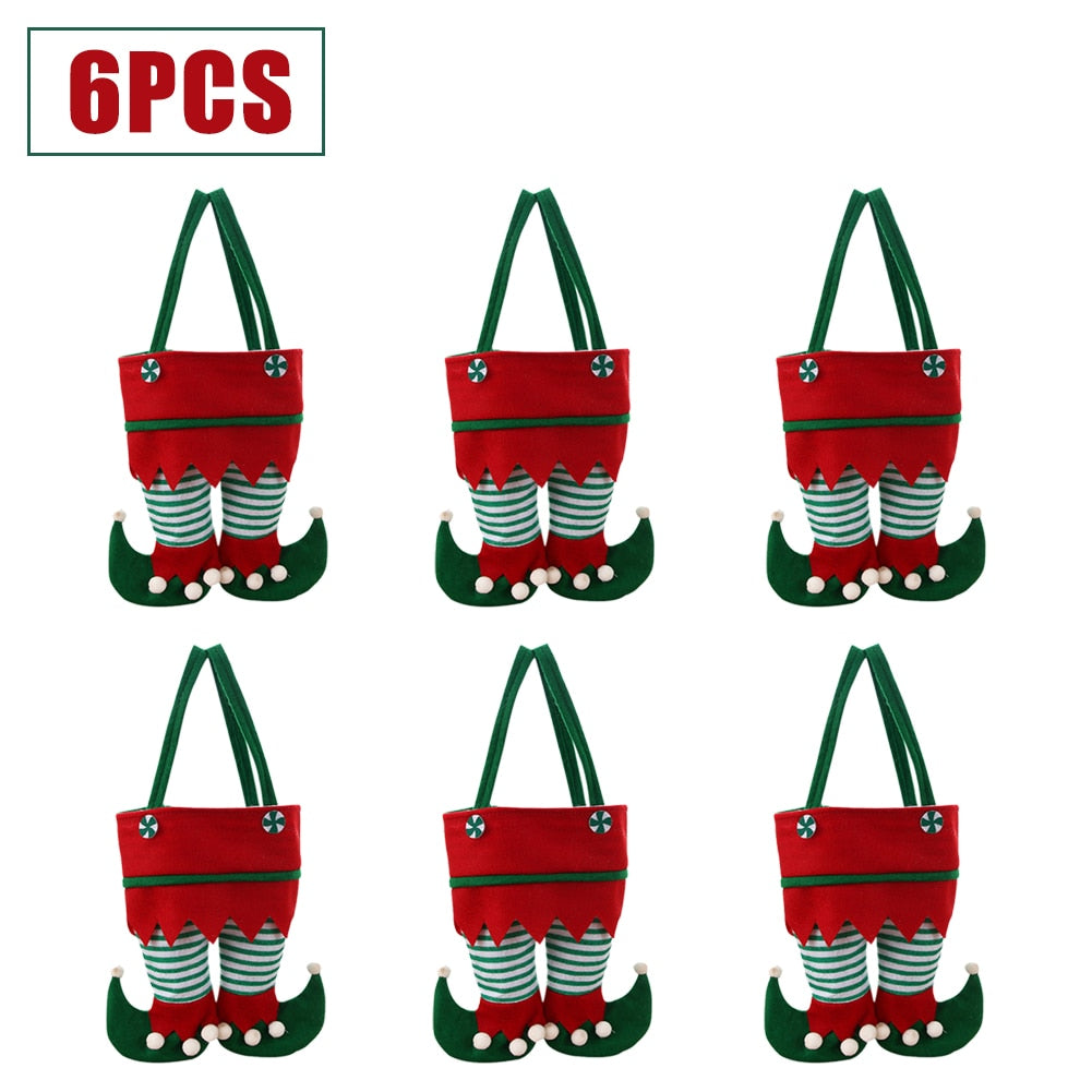 Christmas Elf Candy Bags Velvet Bags Santa Claus Pants