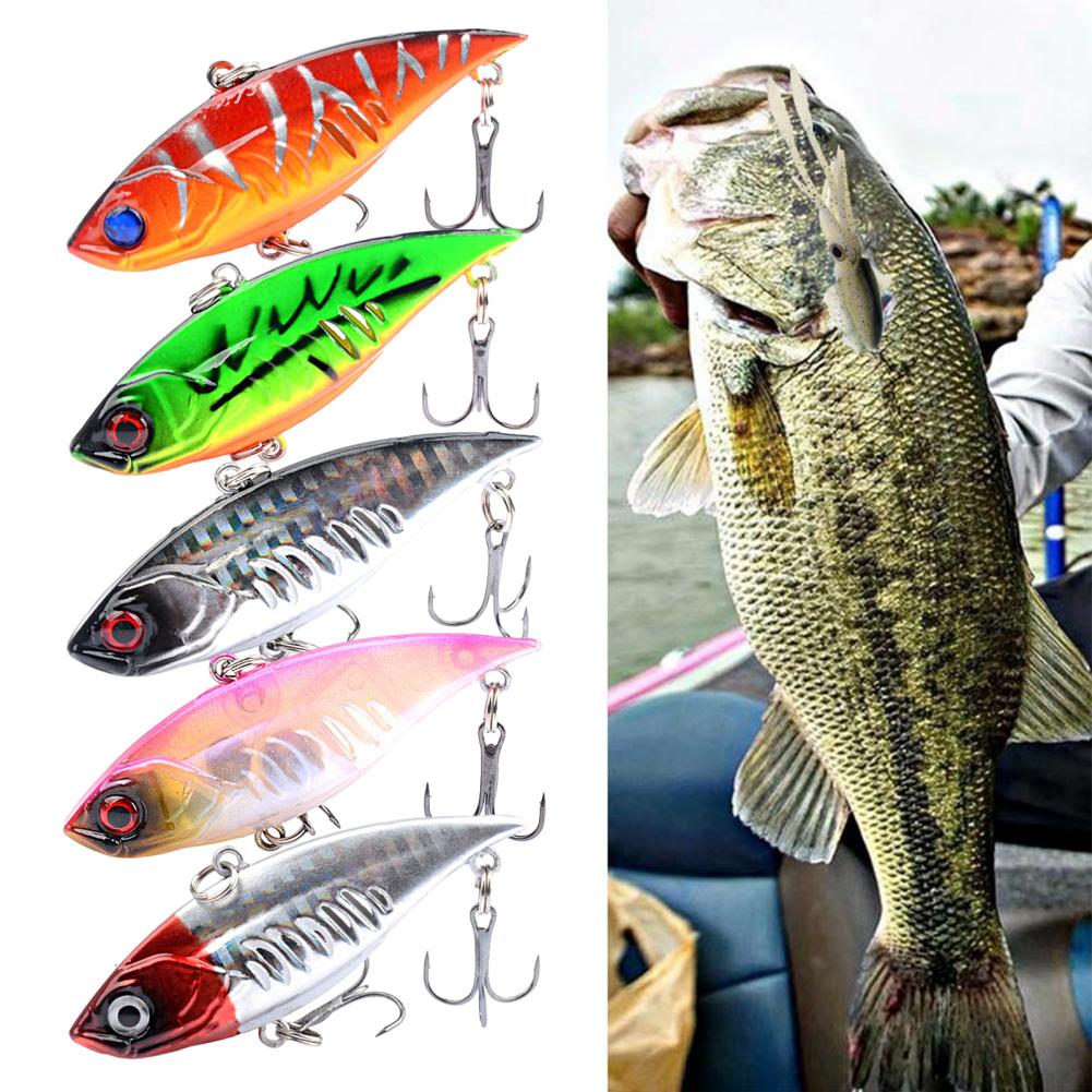 Fishing Lure 5Pcs Durable Simulated Sturdy  Fishing VIB ABS Hard Bite Fishing Supplies