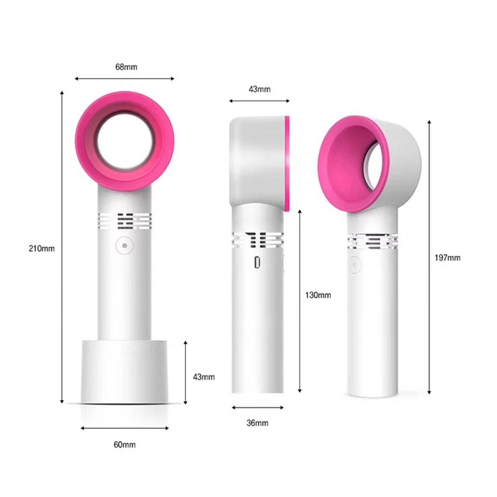 Mini Portable Handheld Bladeless Fan USB Rechargeable