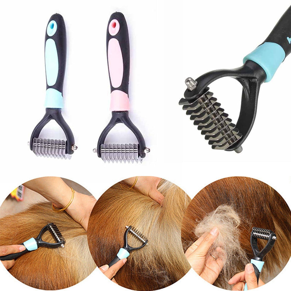 Professional Pet Deshedding Brush Dog Hair Remover Pet Fur Knot Cutte