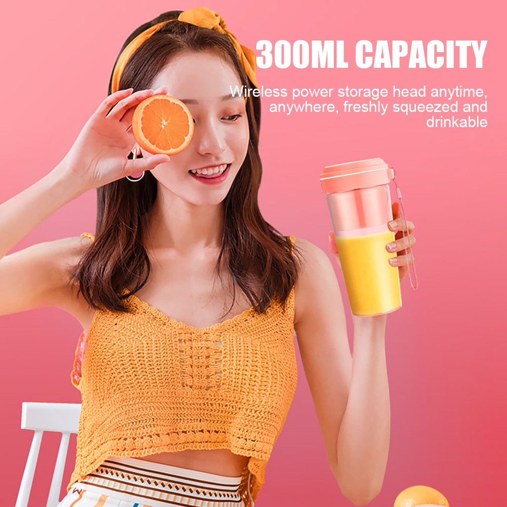 Portable Electric Juicer Handheld 270ml Juice Maker