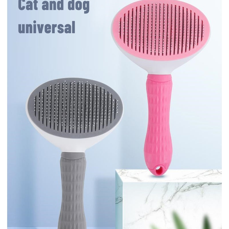 Dog Cat Massage Brush Stainless Steel Pet Grooming Combs