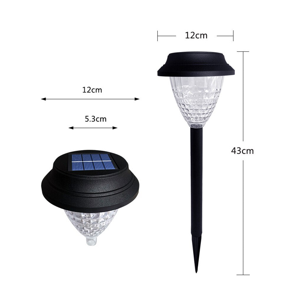 Solar Led Lawn Lamp Outdoor Waterproof RGB Warm Double Light Source Yard Villa Path Balcony Garden Decoration Lights