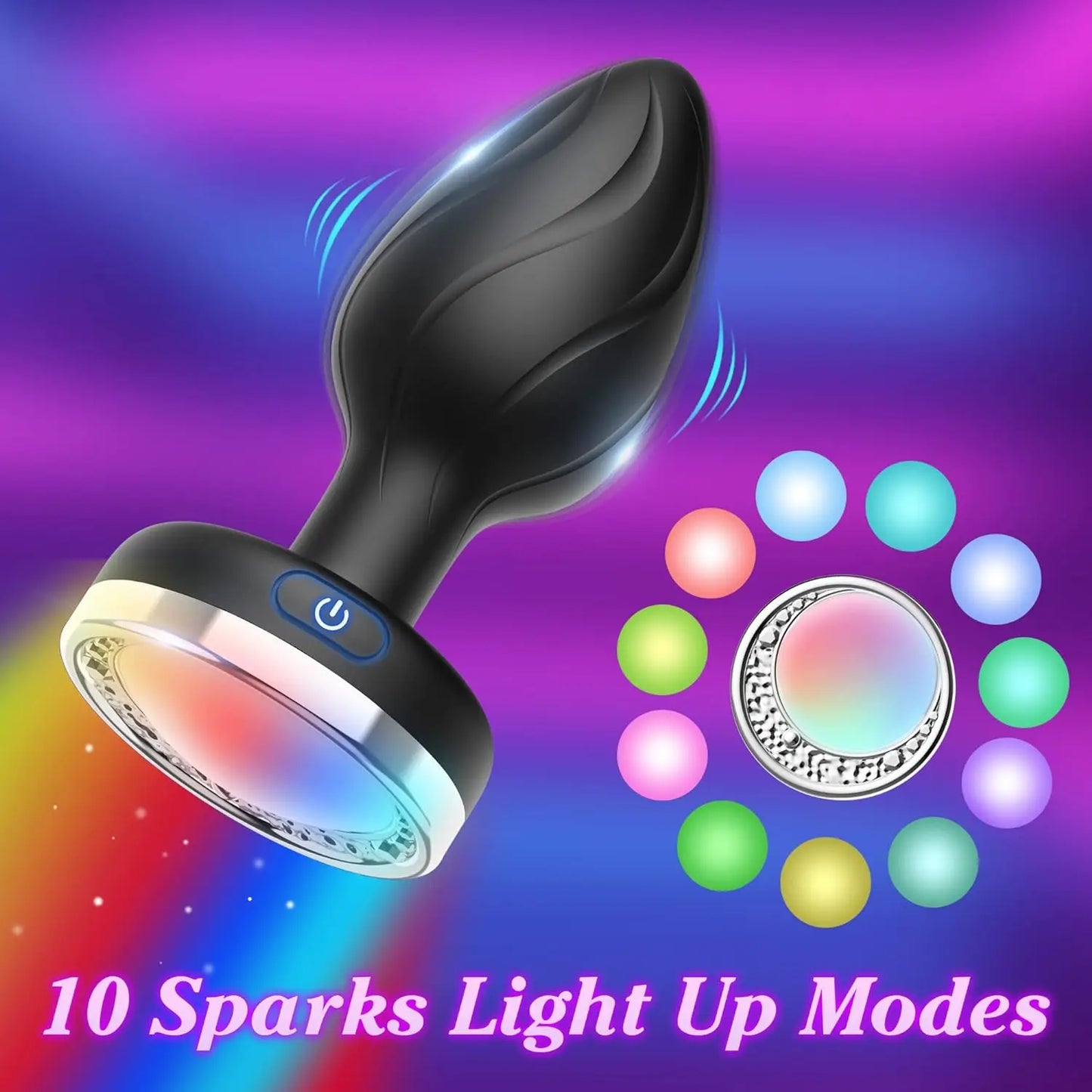 Vibrating Butt Plug Led Light Anal Plug Vibrator Prostate Massager Remote Control Buttplug Anus Sex Toys for Women Men Adult