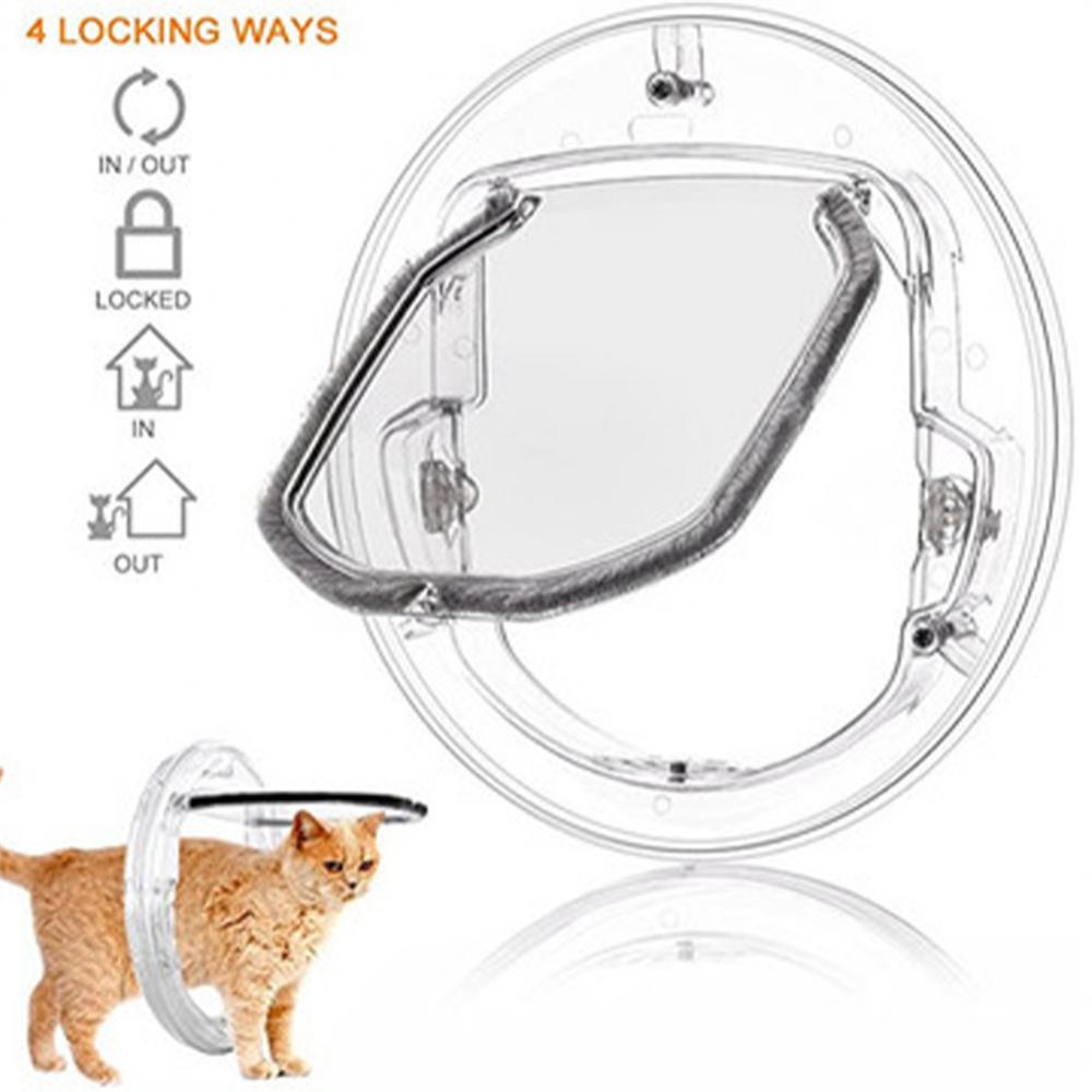 New Cat Hole Dog Door Controllable Access Direction Sliding Glass Pet Cat Dog Door