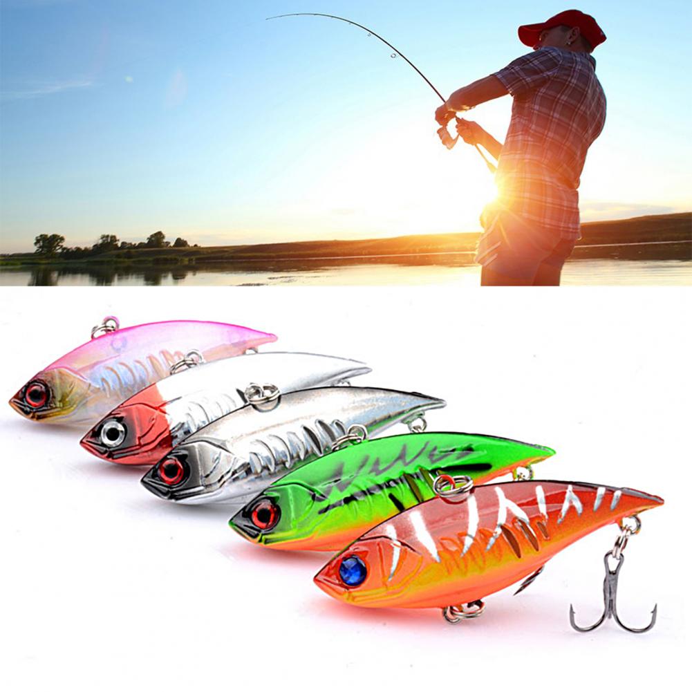 Fishing Lure 5Pcs Durable Simulated Sturdy  Fishing VIB ABS Hard Bite Fishing Supplies