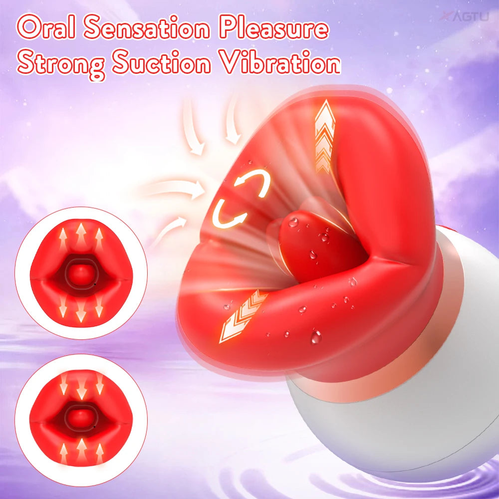 Powerful Swing Sucking Vibrator for Women Tongue Licking Clitoris Sucker Female Oral Nipple Stimulator Sex Toys for Adults Goods