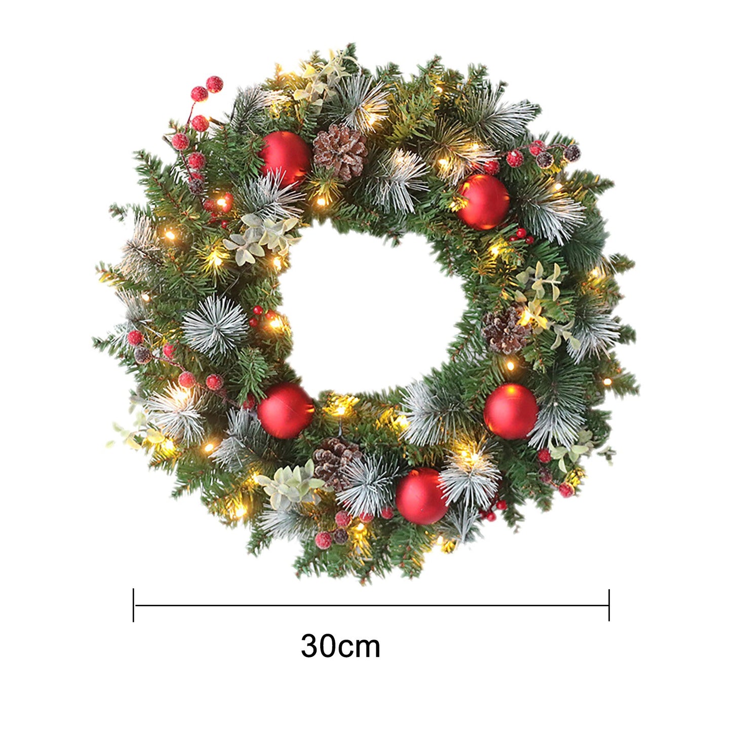 Christmas Garlands with 20LED Light   Battery Powered String Lights Wreaths Decorations