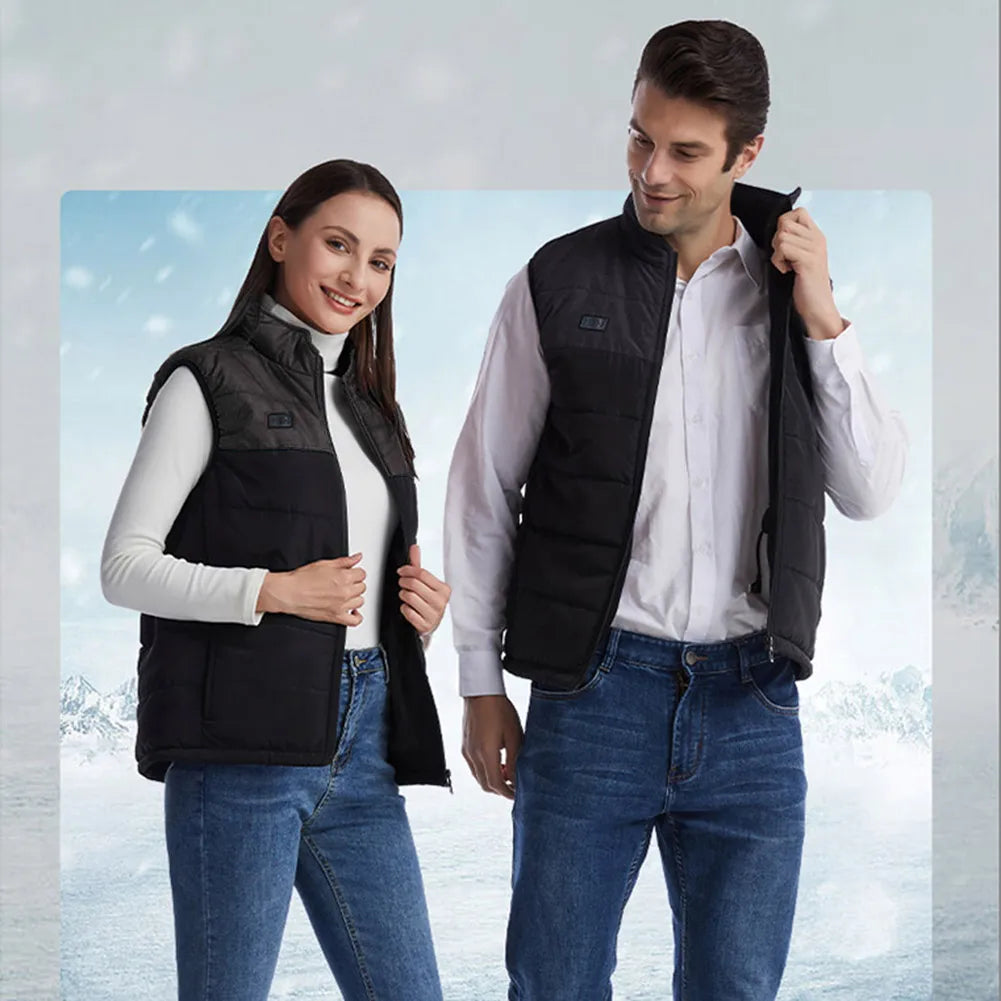 9-13 Areas Heated Vest Jacket for Men Women Coat USB Electric Heating