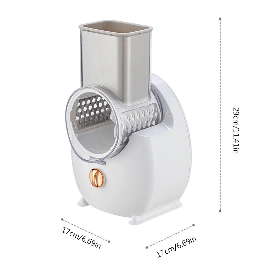 3-in-1 Electric Vegetable Shredder  Multifunctional Fruit Cutter Carrot Cheese Rechargeable Kitchen Accessories