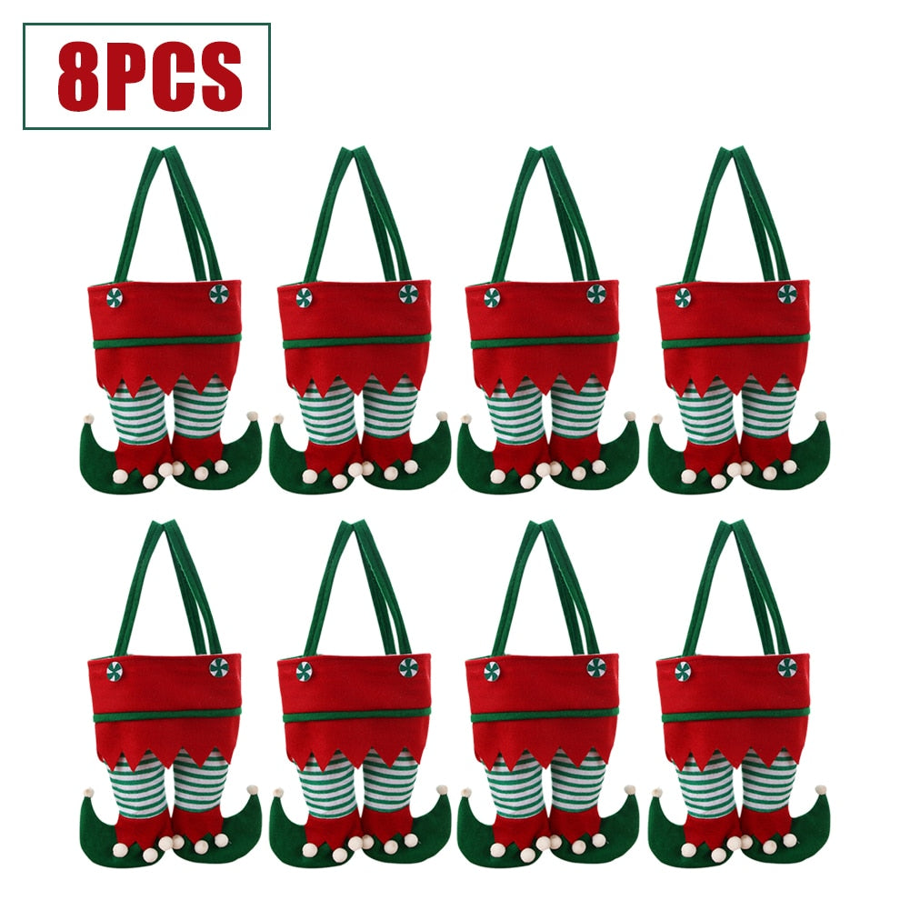 Christmas Elf Candy Bags Velvet Bags Santa Claus Pants