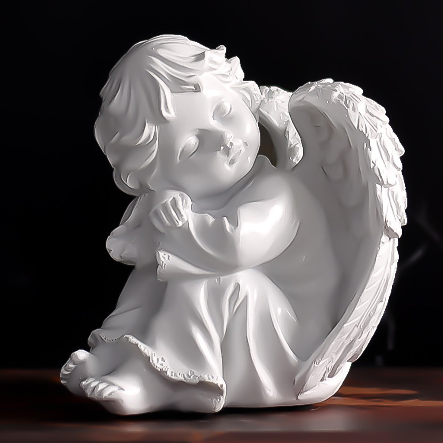 Cute Resin Fairy Girl Angel Figurine Peaceful Prayer Sculpture