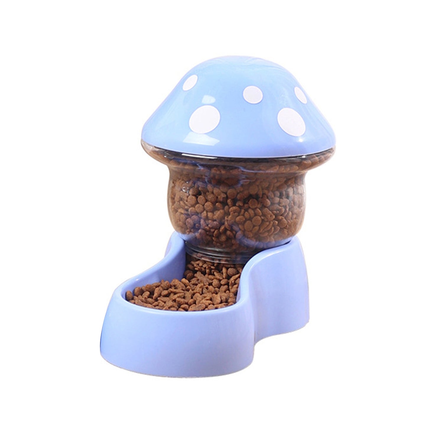 1.8l Cat Food Bowl Cute Automatic Pet Bowl Mushroom Type Pet Bowl