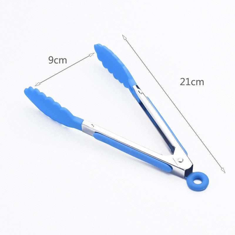 Silicone Food Tong Stainless Steel Kitchen Tongs Silicone Non-slip