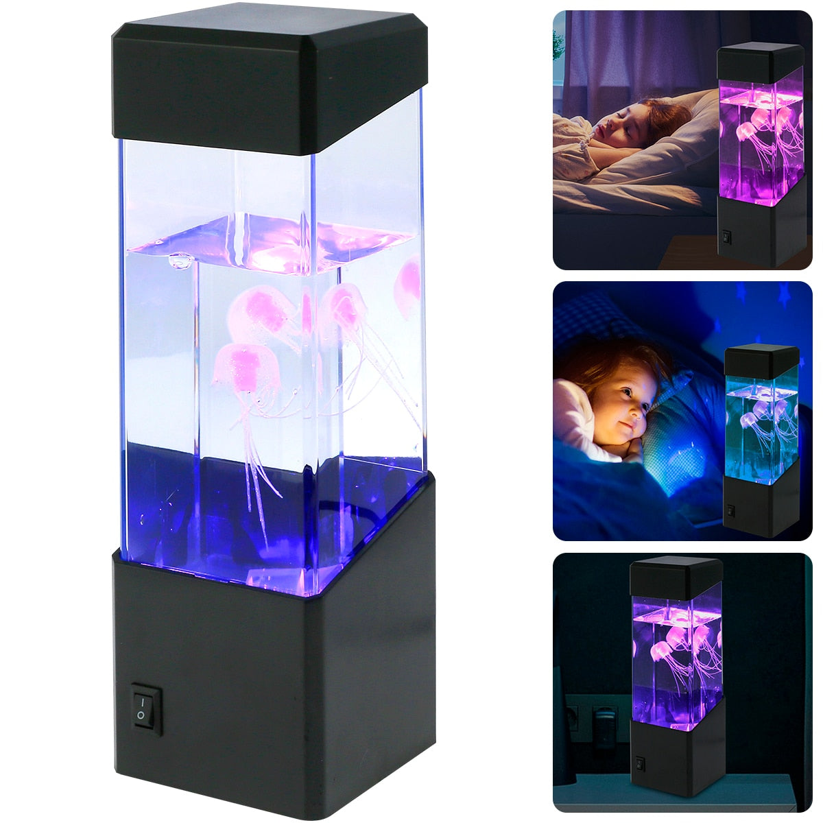 LED Jellyfish Lamp USB/Battery Simulated Jellyfish Night Light Multi-Color