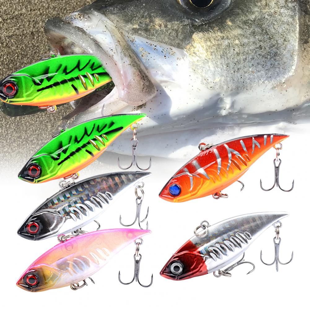 Fishing Lure 5Pcs Durable Simulated Sturdy  Fishing VIB ABS Hard Bite Fishing Supplies