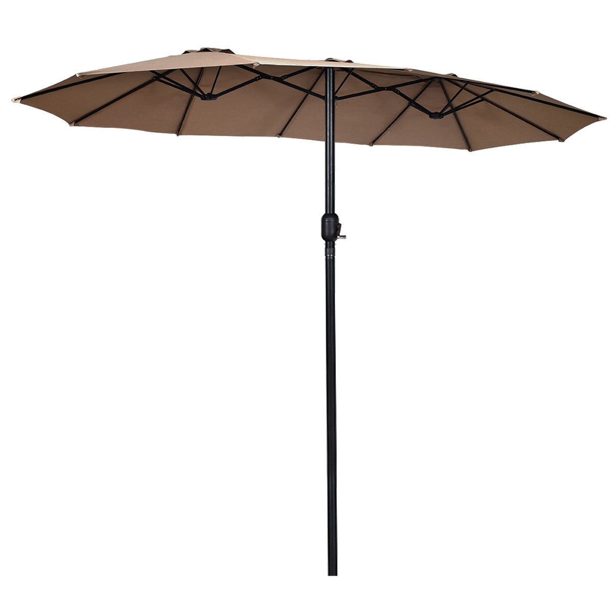 Costway 15' Outdoor Twin Patio Umbrella with Crank - northstarhomeandgarden