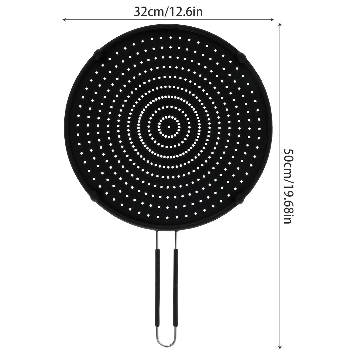 32cm Silicone Splatter Screen Frying Pan Cover