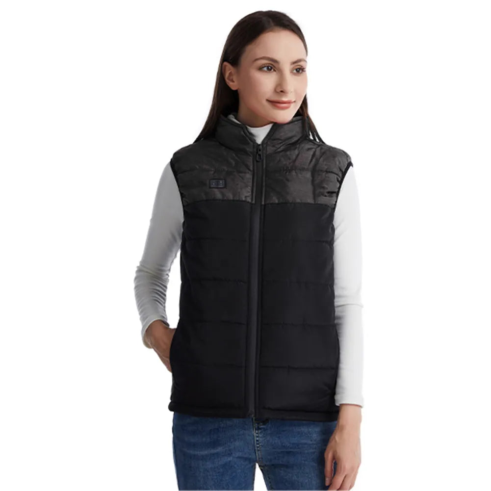 9-13 Areas Heated Vest Jacket for Men Women Coat USB Electric Heating Thermal Warm Clothes Winter Heated Vest for Skiing Hiking