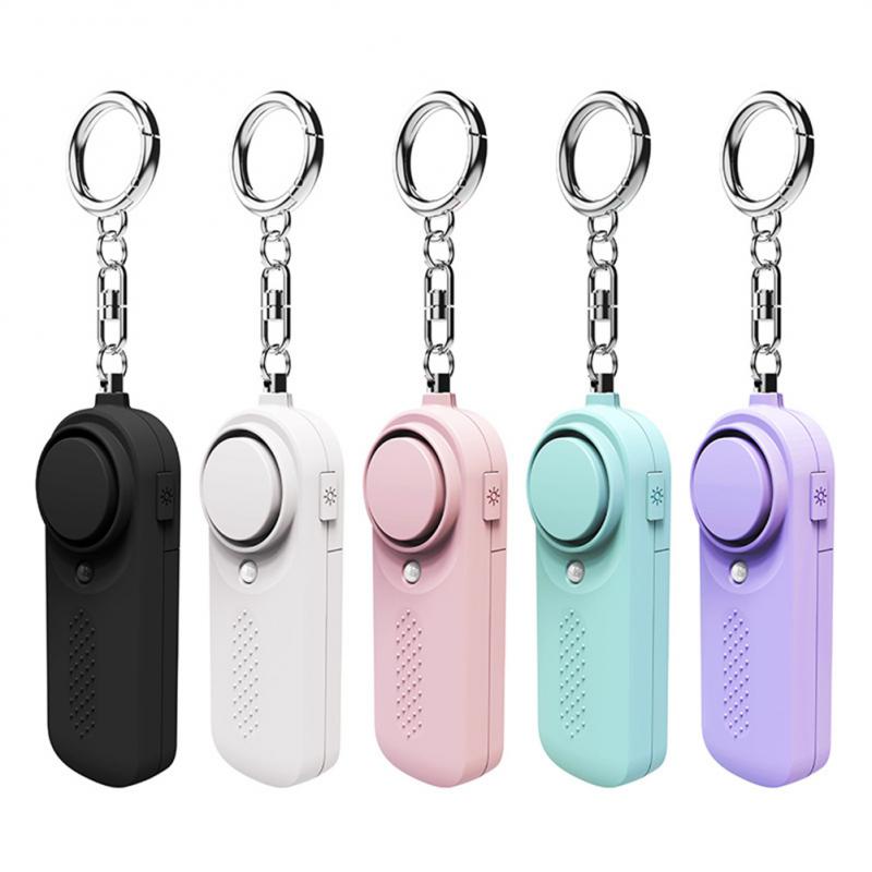 130 db Safesound Personal Security Alarm Keychain with LED Lights Self Defense Electronic Device for Women Camping Equipment