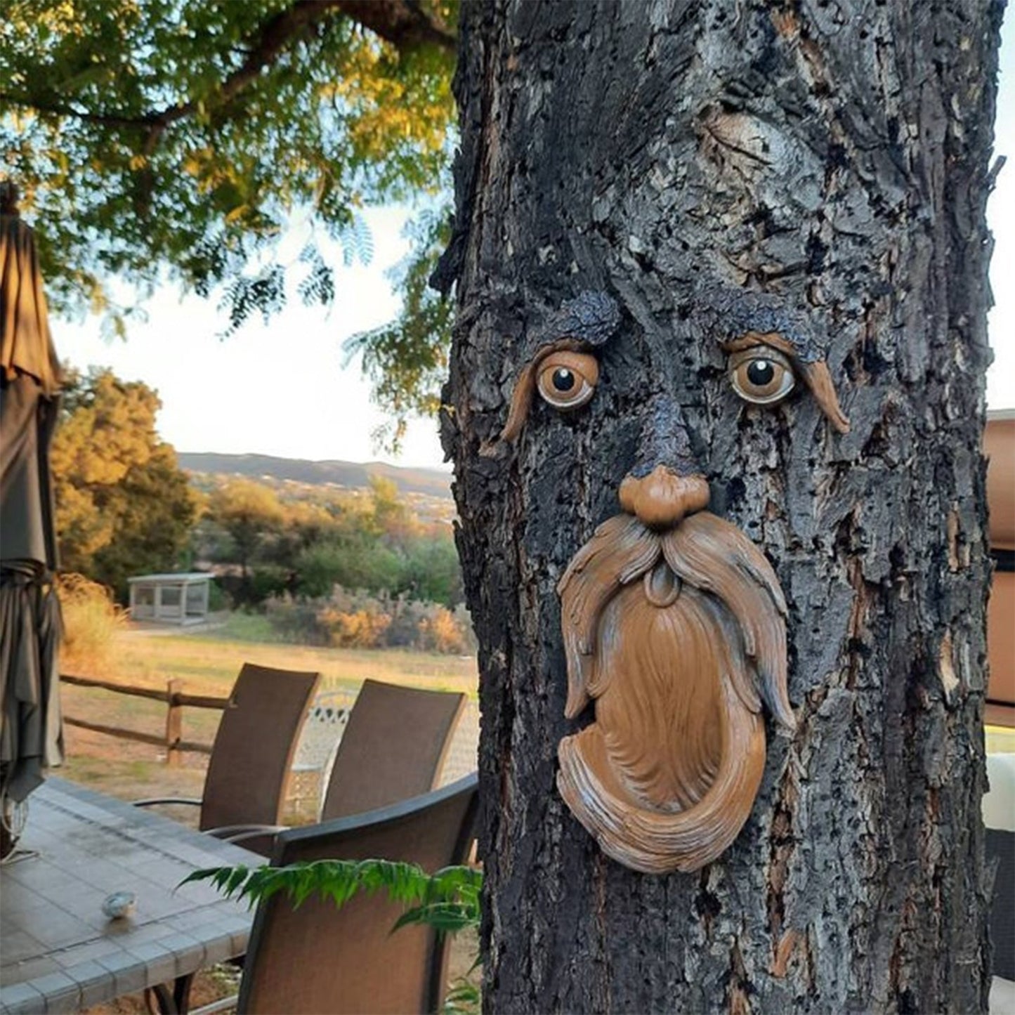 Tree Faces Decor Outdoor Funny