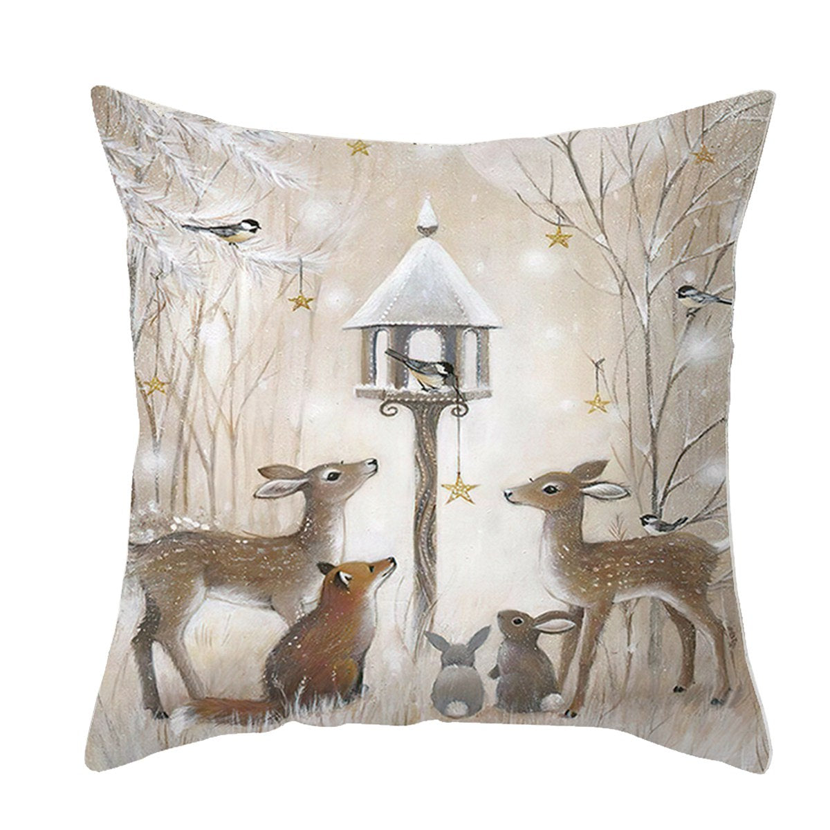 Christmas Elk Tree Cushion Cover Merry Christmas Decorations For Home 2023