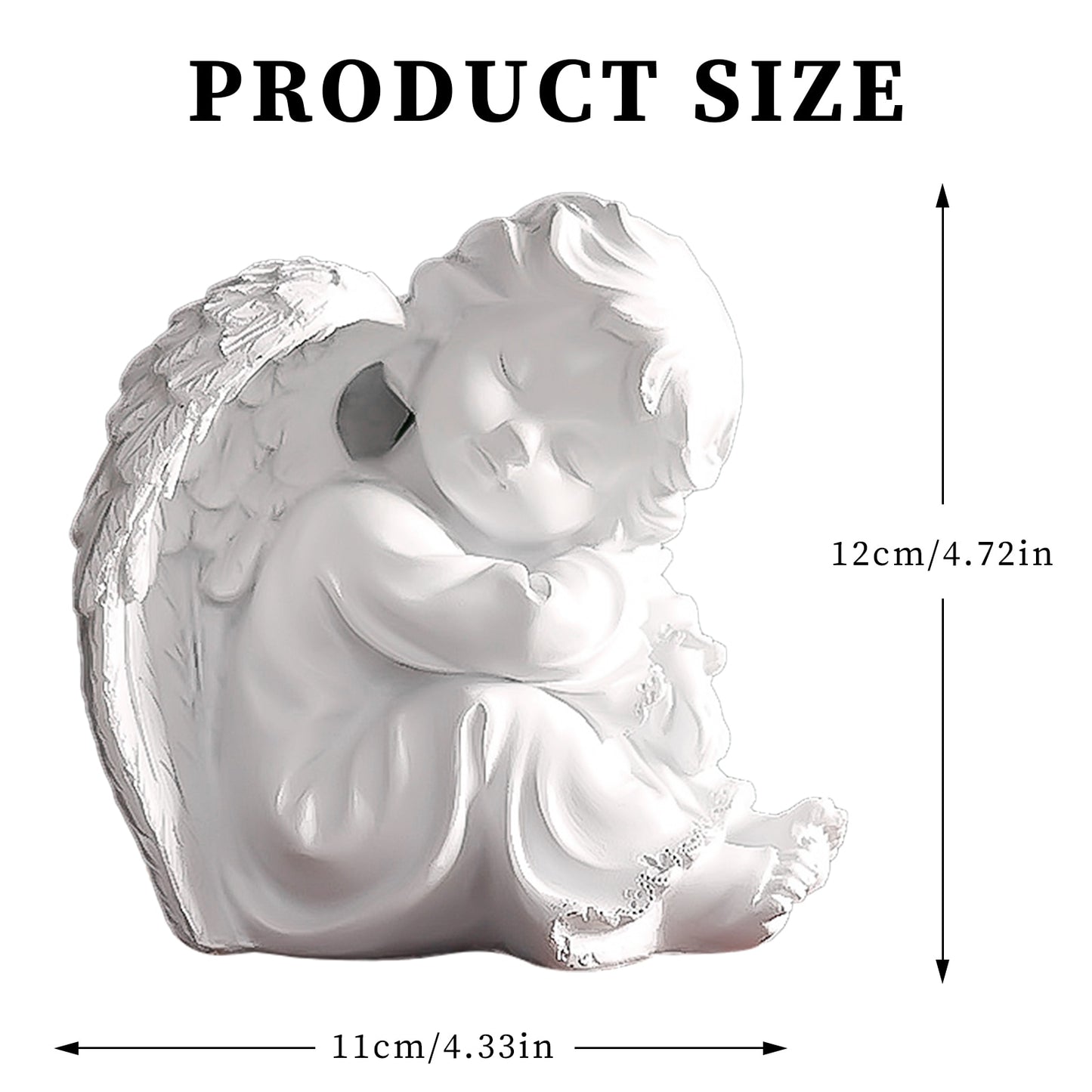 Cute Resin Fairy Girl Angel Figurine Peaceful Prayer Sculpture