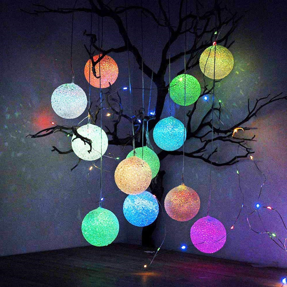 Solar Powered Outdoor LED Solar Round Ball Wind Chime