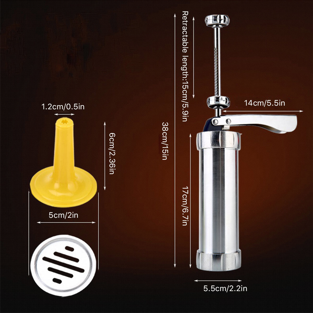 Cookie Hand Press Maker Kit Stainless Steel Cookie Mold