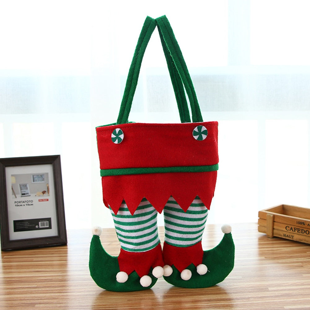 Christmas Elf Candy Bags Velvet Bags Santa Claus Pants