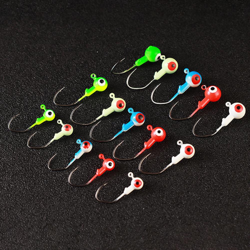 Jig Head Hooks 10Pcs Useful Luminous Metal