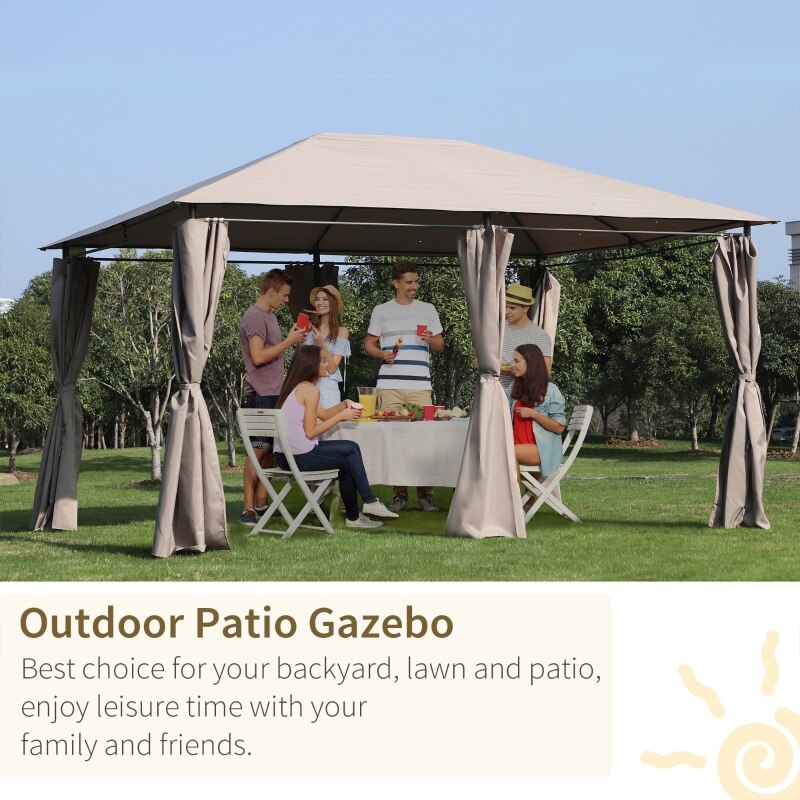 13'x 10' Outdoor Patio Gazebo Garden Pavilion