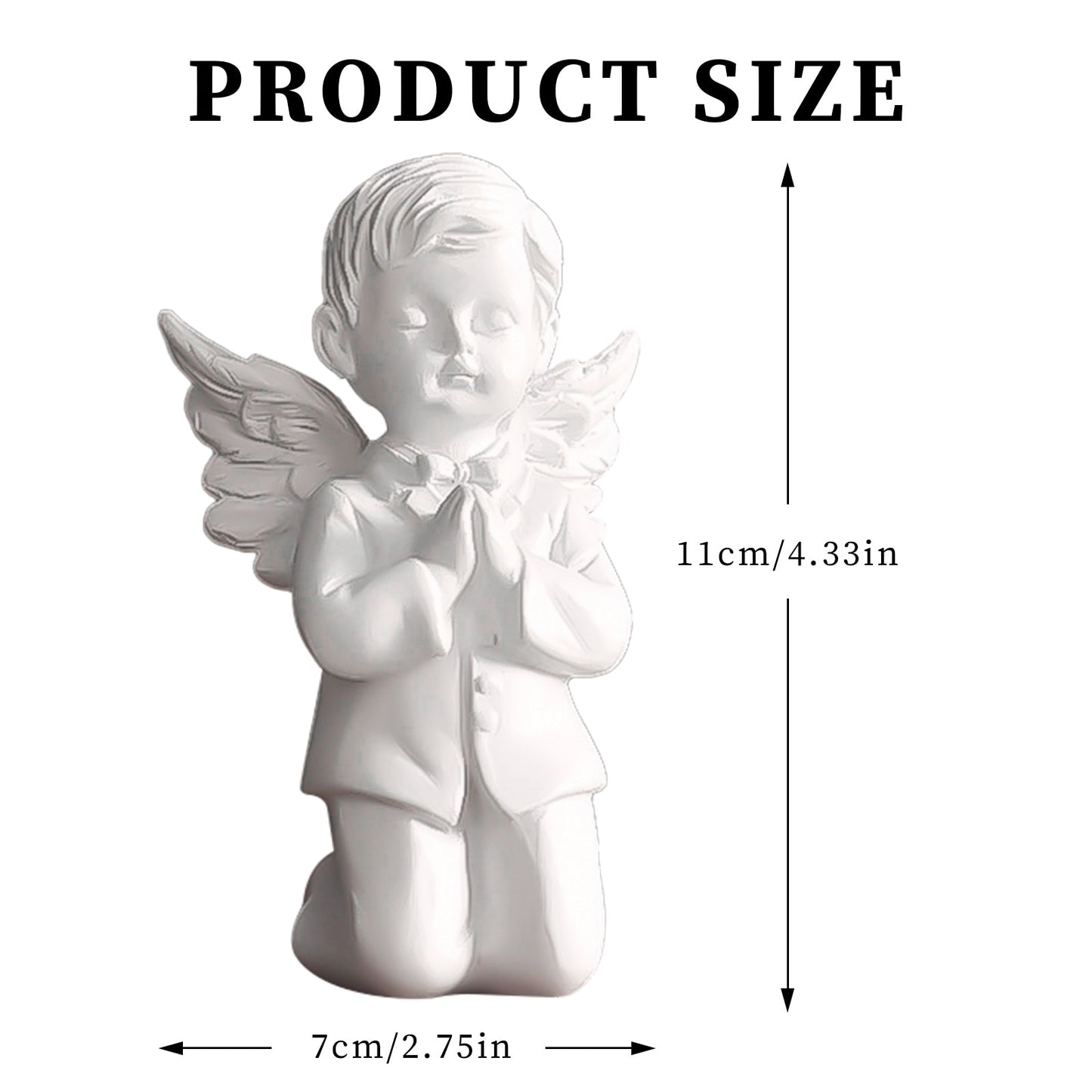 Cute Resin Fairy Girl Angel Figurine Peaceful Prayer Sculpture