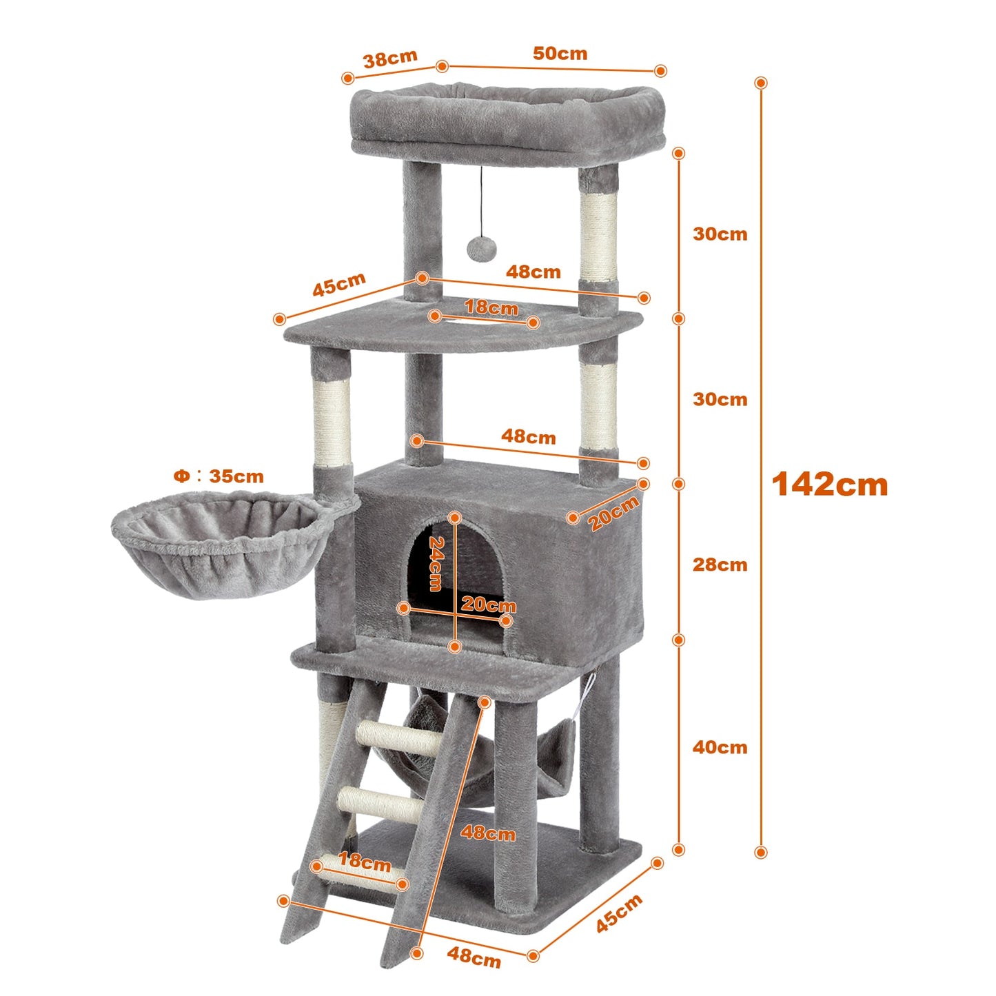 Free Shipping Luxury Cat Tree Condo