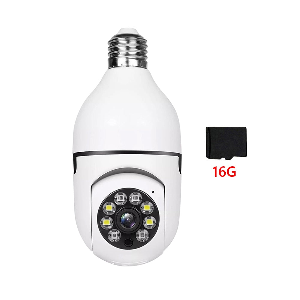 E27 Surveillance Camera LED Light Bulb Socket 360° WiFi Security Protection 720P HD Camera with 16G/32G/64G Memory Card for Home