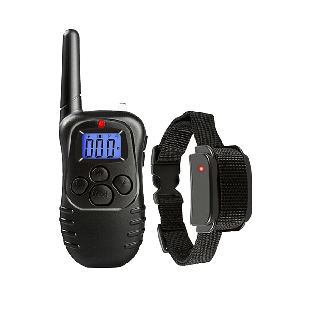 300M Anti Bark Electric Shock Collar Rechargeable  with Remote 4 Training Modes Dog Training