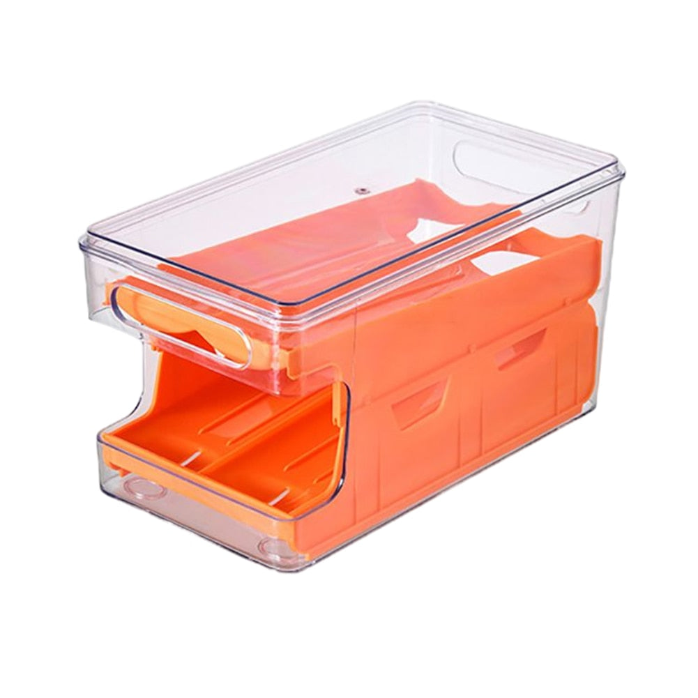 Rolling Slide Food Fridge Drawer Double-layer Plastic Egg Tray