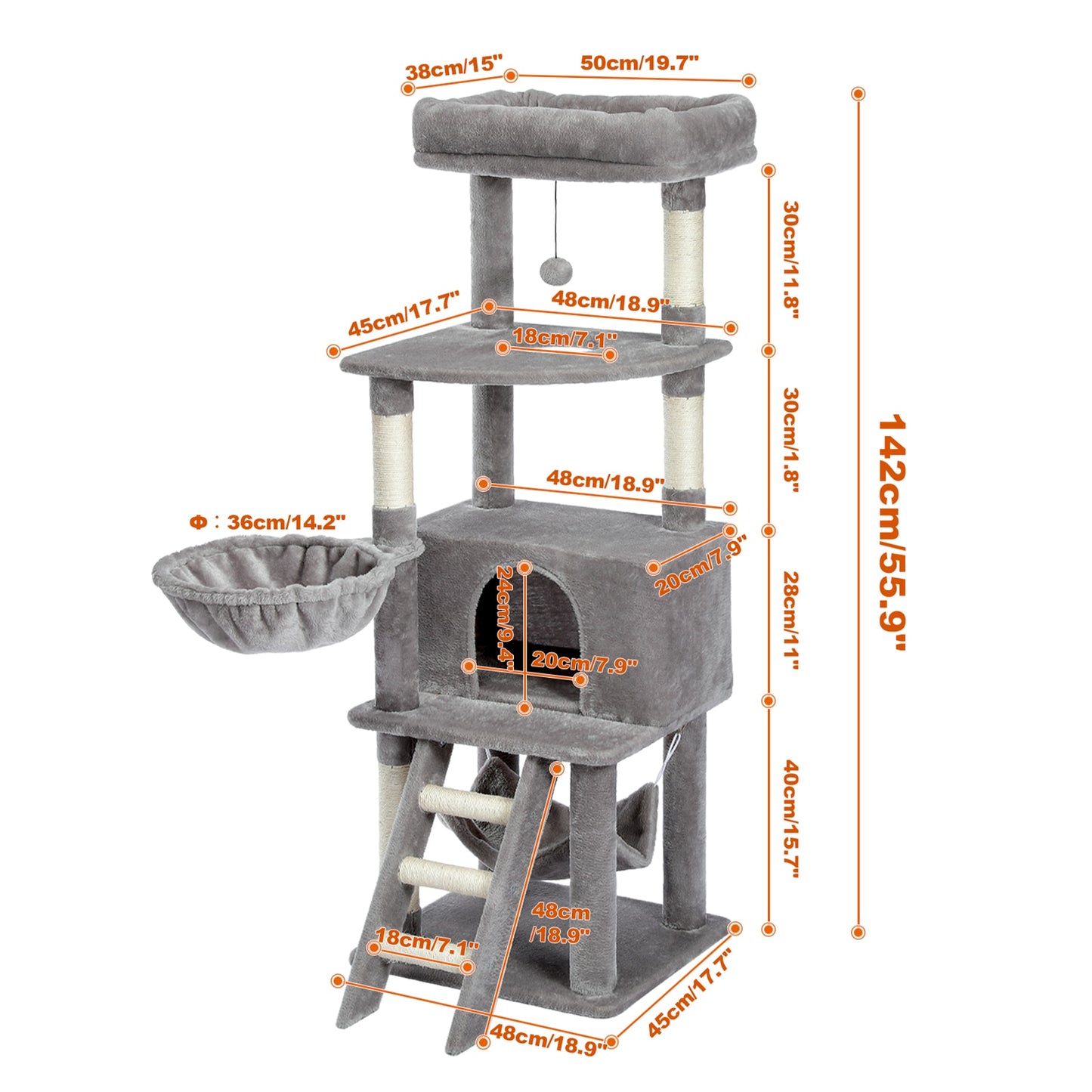 Free Shipping Luxury Cat Tree Condo