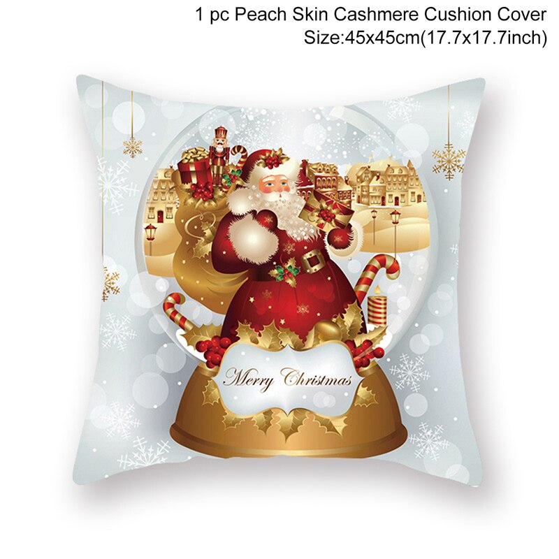 Christmas Elk Tree Cushion Cover Merry Christmas Decorations For Home 2023